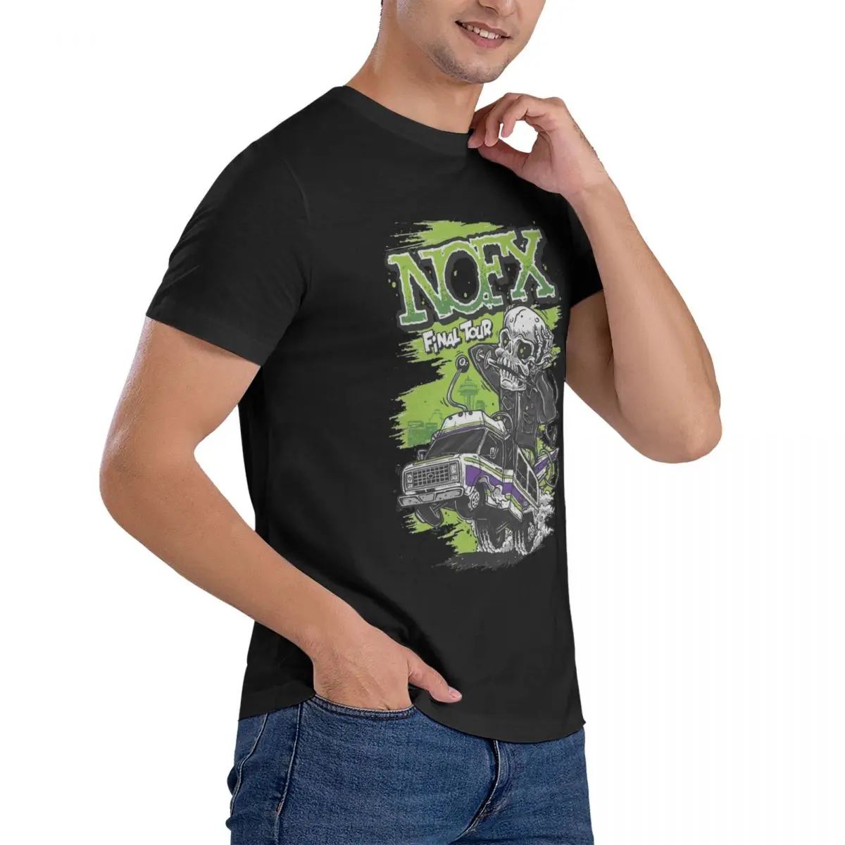 Novelty NOFX T-Shirts for Men Crew Neck Cotton T Shirt Short Sleeve Tees Gift Idea Clothing