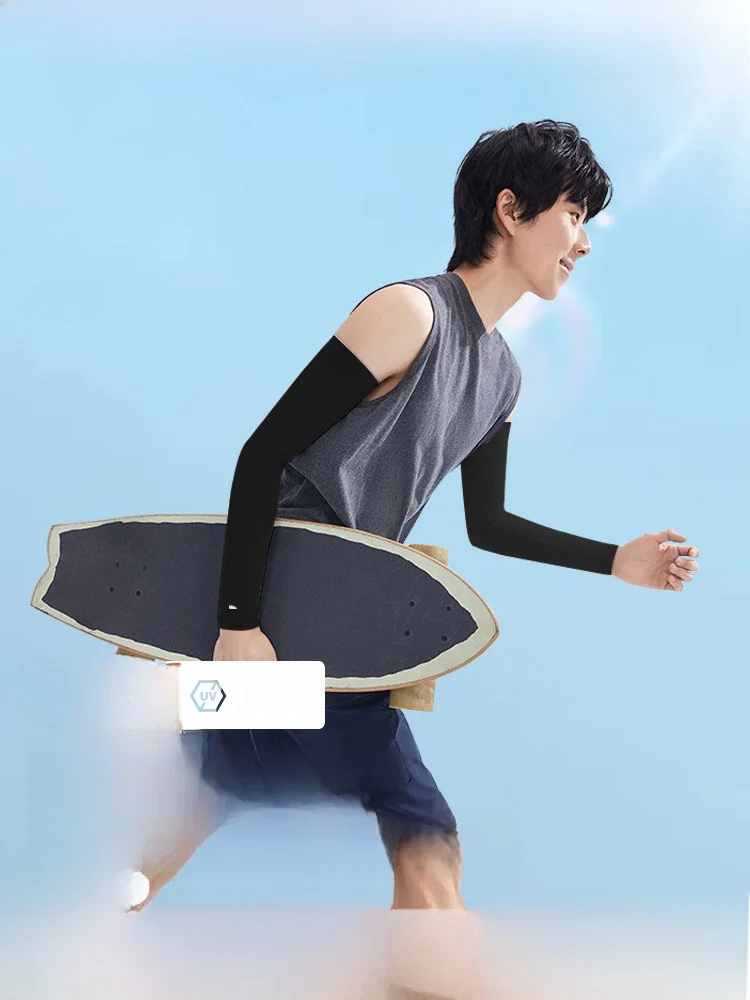 manchons-de-protection-solaire-pour-hommes-en-feuille-de-bananier-al375-–-soie-glacee-respirante-sensation-de-fraicheur-protection-uv-pour-le-cyclisme-en-exterieur