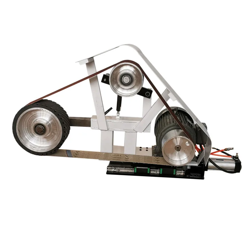 

Steel plate rust removal high power pneumatic belt machine inner and outer circular polishing machine weld grinding lathe belt
