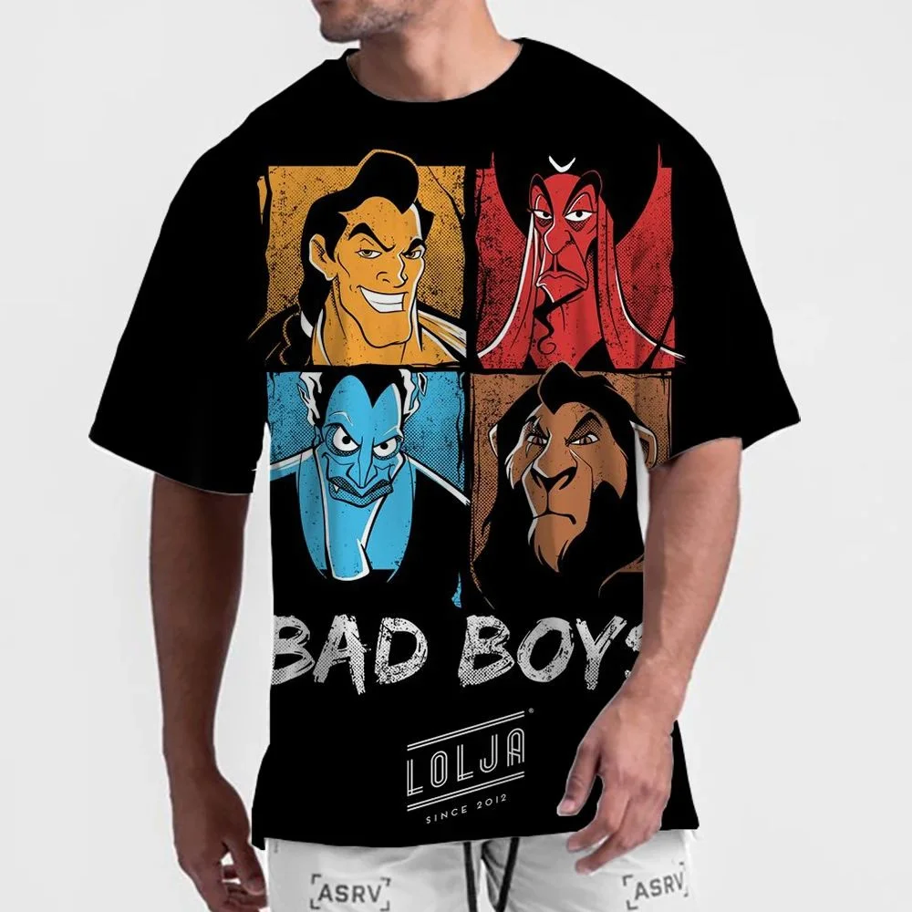 

Disney The Lion King T-Shirt Men Summer Fashion Cartoon Tops Tees Male Oversized Short Sleeve Clothing Casual Stylish Streetwear