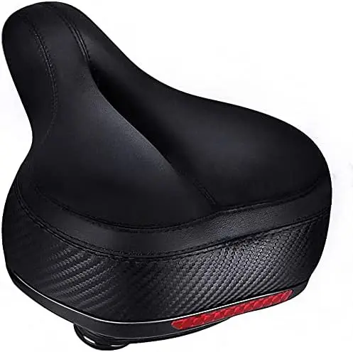 

Comfortable Waterproof Bicycle Bike Seat Replacement with Shock Absorbing Ball Wide Bike Seat Memory Foam Bicycle Seat