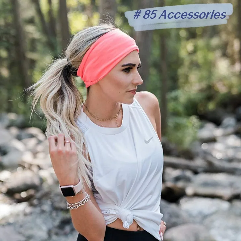 

Solid Color Stretchy Headband Wide Brimmed Head Hoop Elastic Headdress For Women Yoga Sports ZN00141