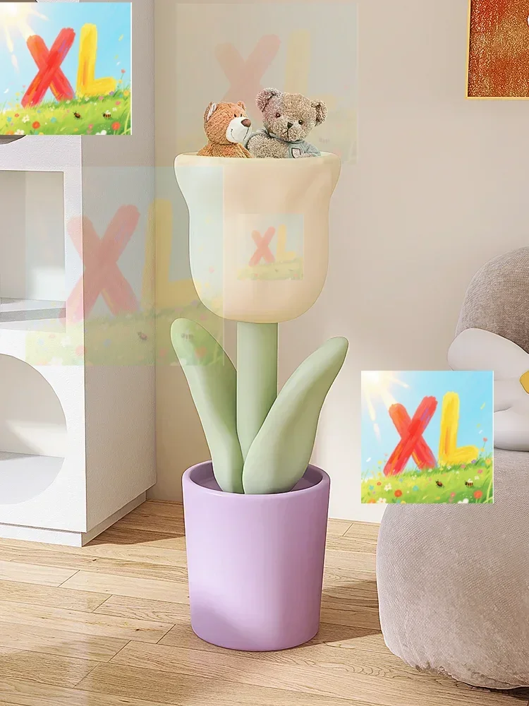 

First home Nordic tulip floor vase ornaments next to the living room TV cabinet online celebrity small fresh big flowerpot.