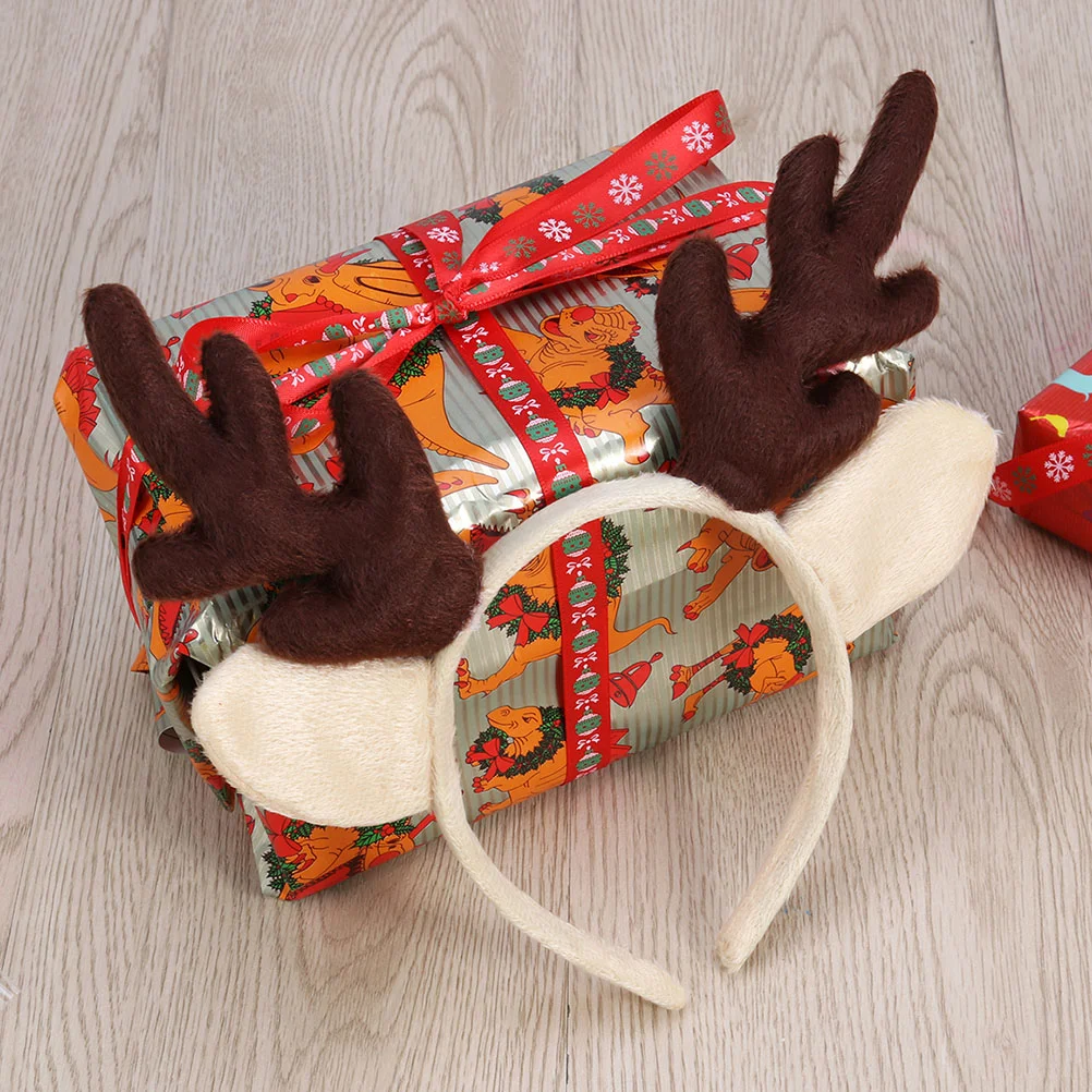 3 Pcs Christmas Antler Headband Xmas Hair Hoops Baby Costumes Plastic Headbands Party Headdress Small Decors Accessory