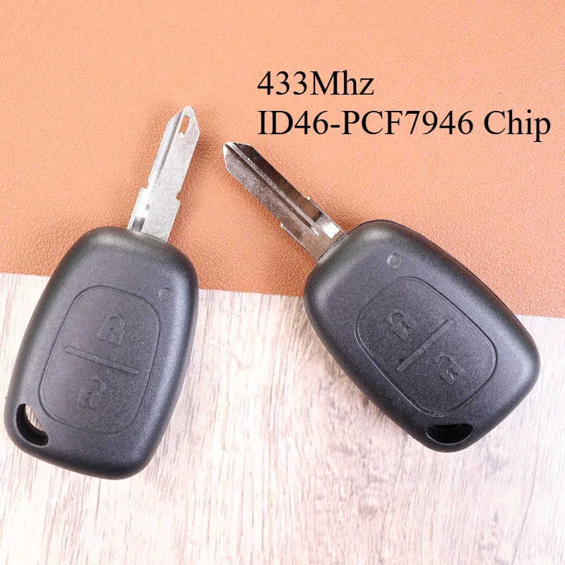 

For Renault Traffic Vauxhall Vivaro Primastar Master 2 Kangoo Movano 433Mhz ID46 PCF7946 Chip Car Key Fob Shell Housing Case