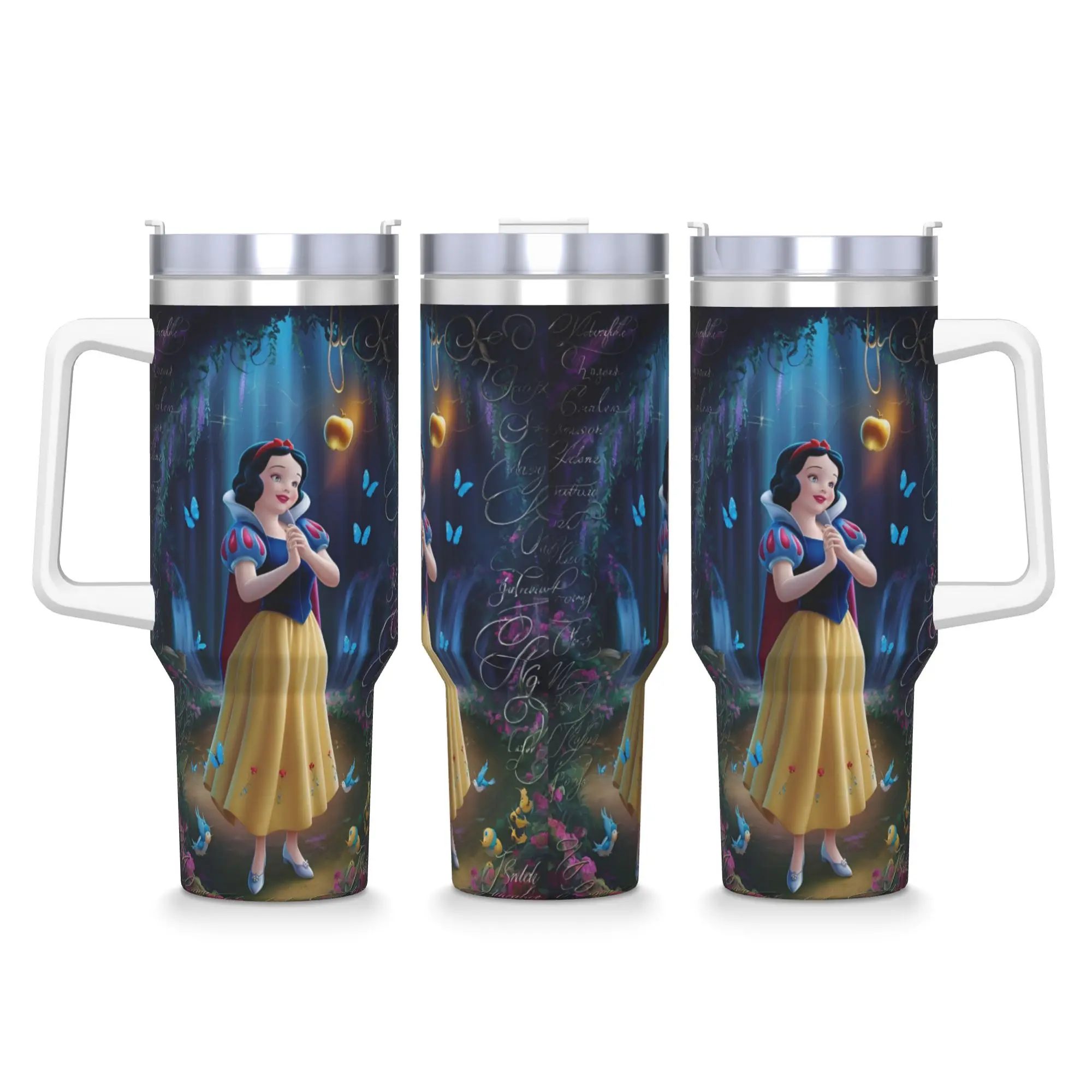 

Custom Snow White And The Seven Dwarfs Stainless Steel Tumbler Travelist Mugs Cup Large Capacity Thermal Mug Water Bottle