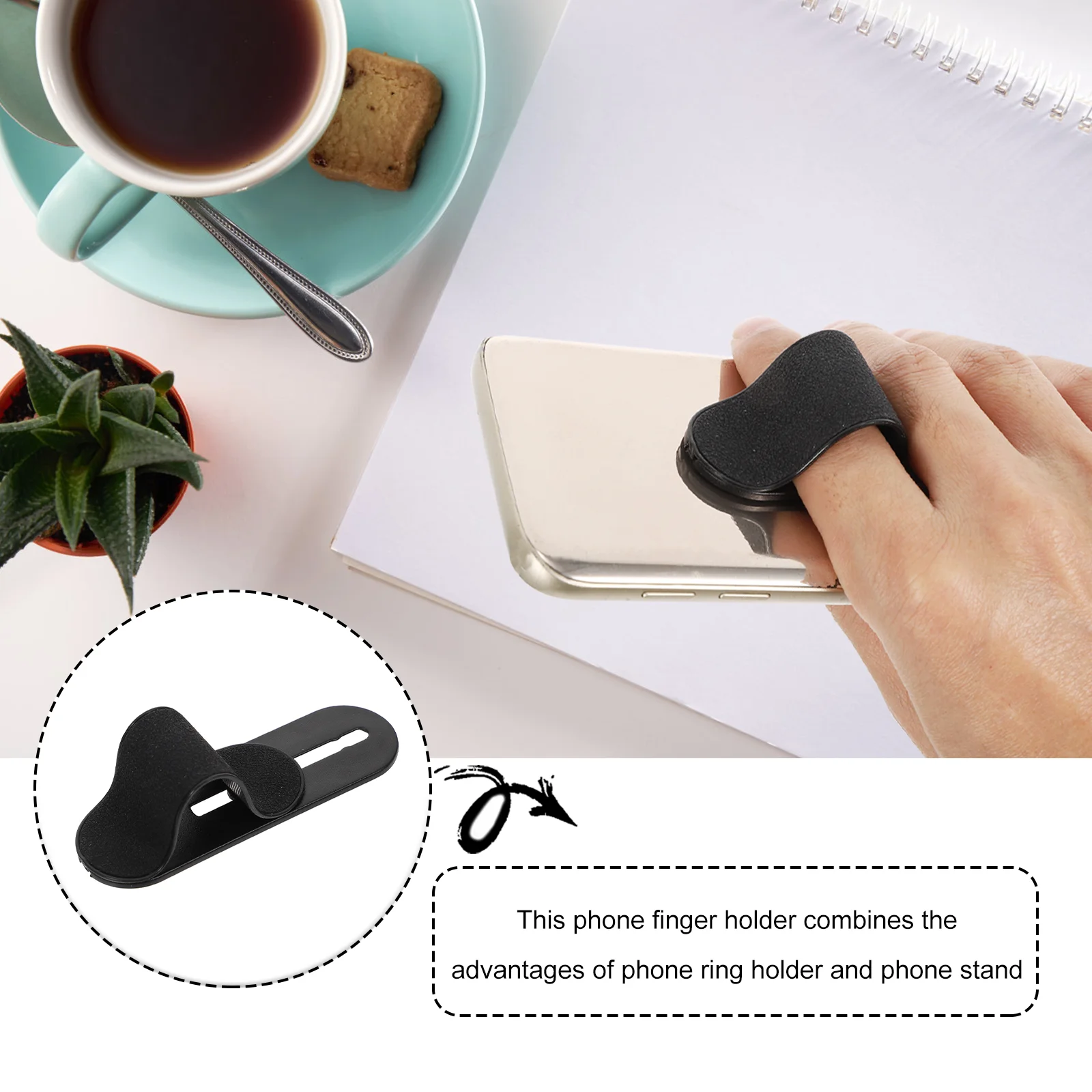 Ringhalter Rack Zubehör Telefon Desktop Finger -Slip Grip Abs Strap