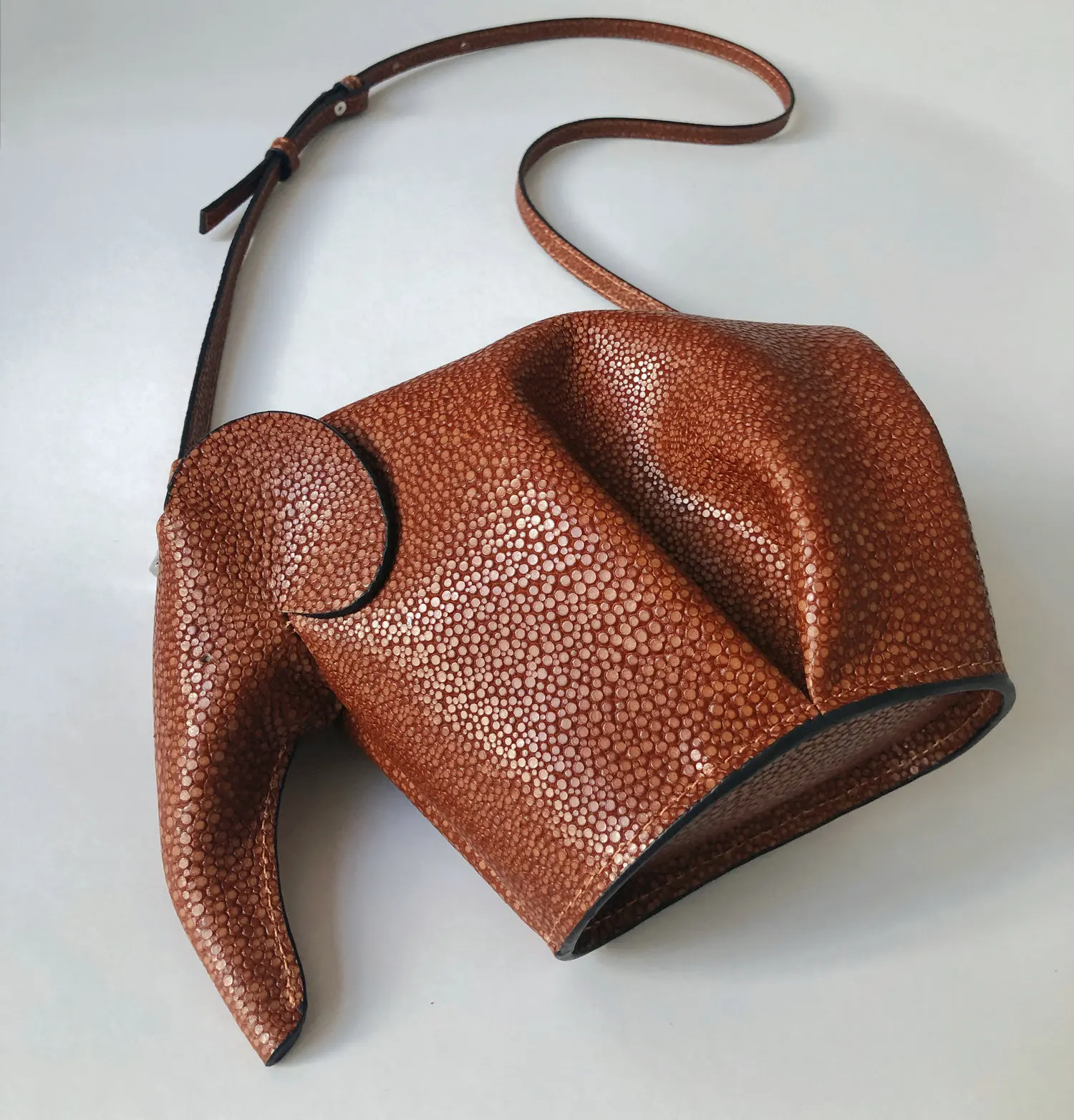 Pearl Fish Pattern Leather Elephant Bag -The Most Beautiful and Exclusive Genuine Leather Bag