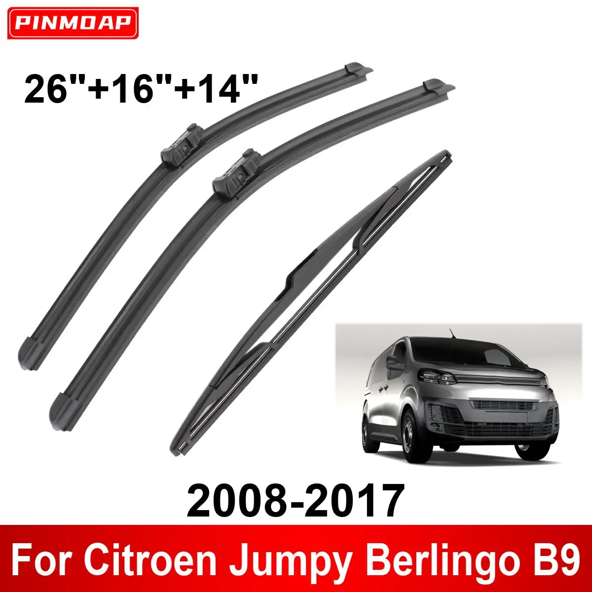 1/2/3/4/6PCS Auto Wischer Für Citroen Jumpy Berlingo B9 2008-2017 vorne Hinten Wischer Klingen Pinsel Auto Zubehör 2015 2016 2017