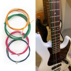 1 Set Bass String Colored Strings Stainless Steel 1.2m Colorful Guitar Strings Replacement 4-String Electric Bass Accessories