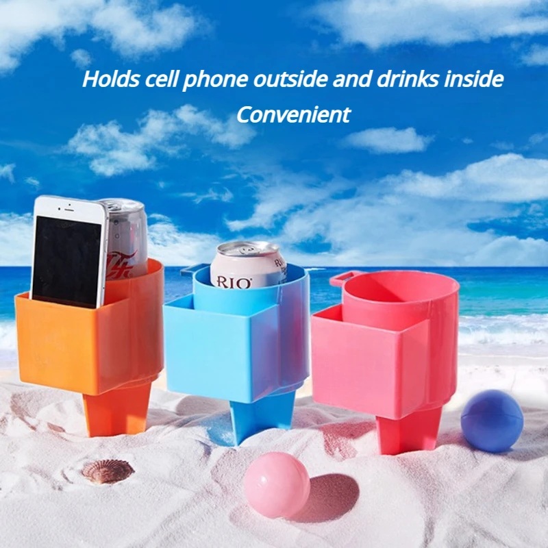 

Portable Plastic Beach Coaster Coasters Beach Placement Tools Camping Placement Snacks Drinks Cups Beach Accessories