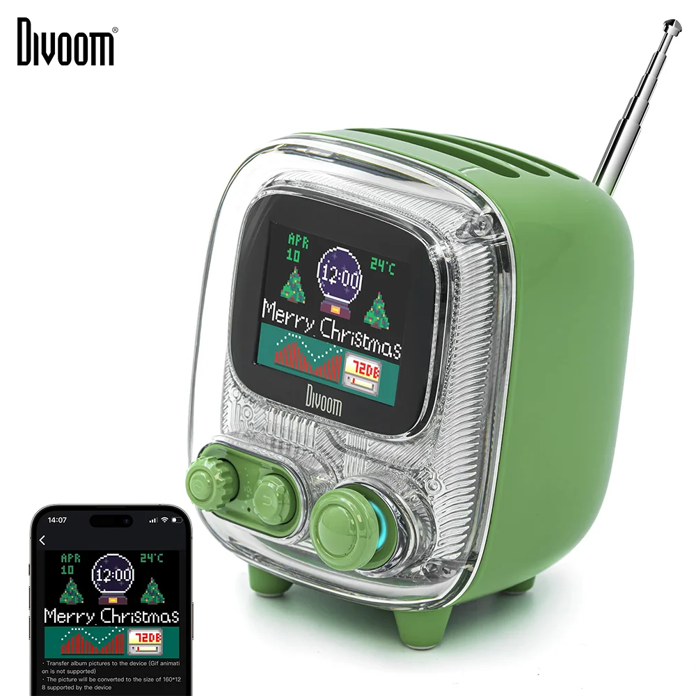 Divoom T-tiivoo-2 Mini Retro Bluetooth Portable Radios AM FM Vintage Sleep Aid Bluetooth Speaker high quality Subwoofer 2025 New