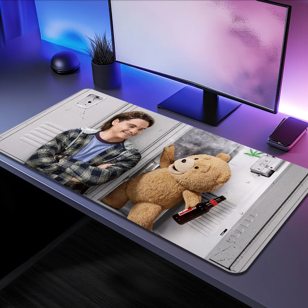 Cartoon Teddy Bear Movie Ted 2024 S Mousepad Keyboard Mats Office Large Mouse Mat Computer Game Big Anti-slip Rubber PC Mice Mat