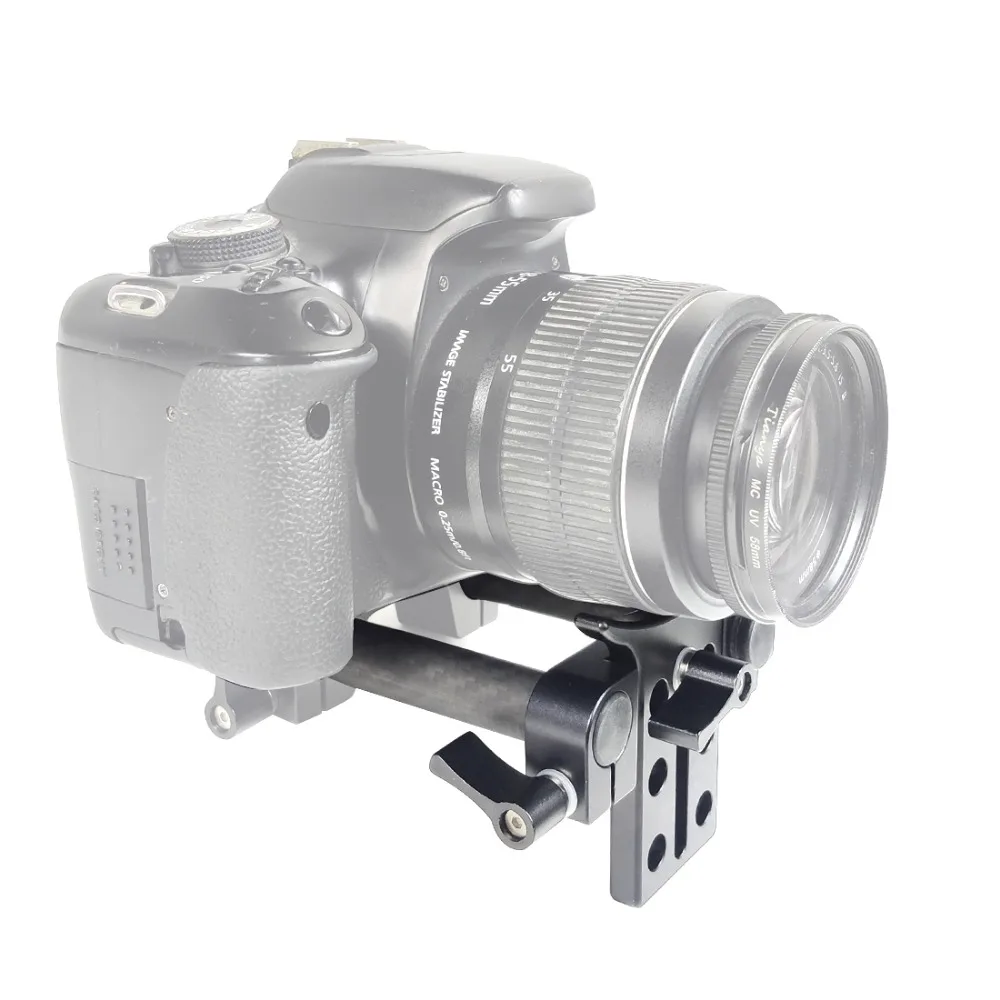 2 Stück 10cm 25cm 30cm 40cm Carbonfaserrohr mit 15mm Teleobjektivhalterung für Rig-Schienen-Klemmsystem Follow Focus SLR-Kameras – Detail 18