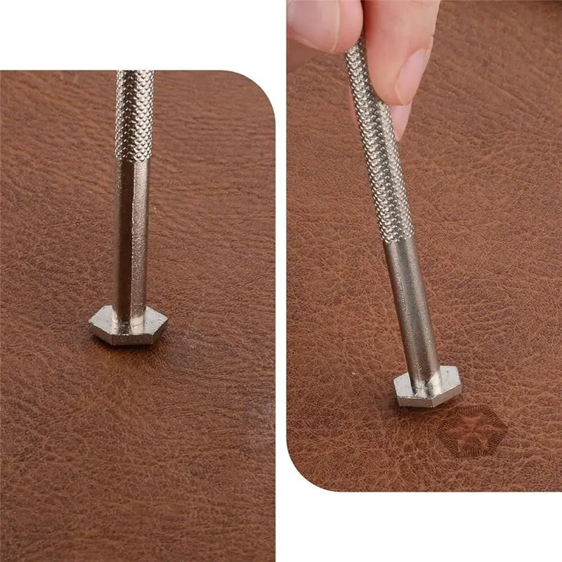A84X-Leather Stamps 2 Pieces Professional Leather Border Stamping Tools For Leather Craft Working