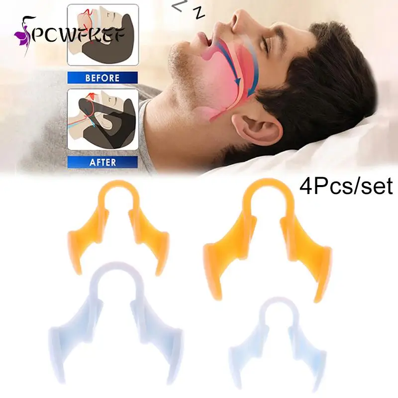 

4Pcs Silicone Anti-Snoring Corrector Snore Prevention Gadget Women's Anti-Snore Device Snore Elimination Nose Clip