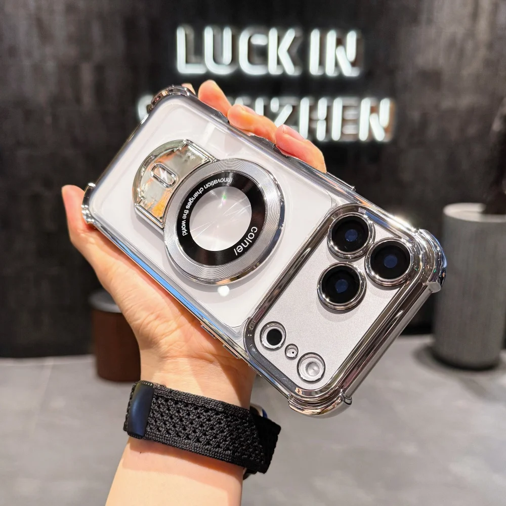 

For MagSafe Compatible Magnetic iPhone Case with Camera Lens Guard Full Protective Cover for Iphone 17 16 15 14 13 12 11 Pro Max