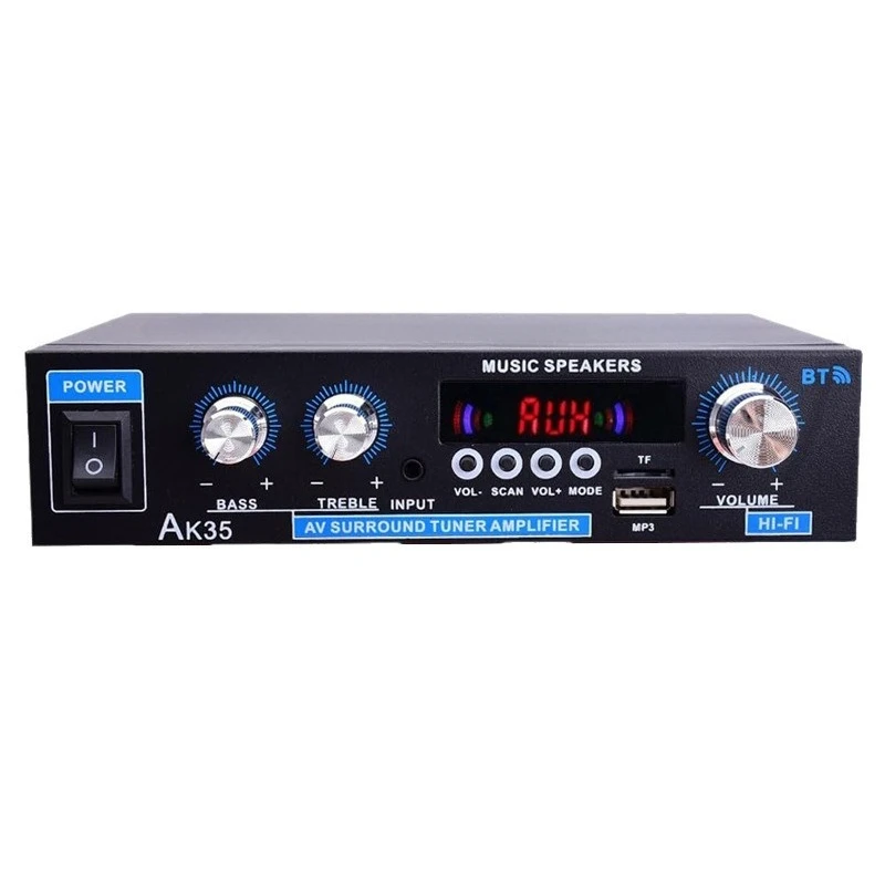 Digital Power Amplifier Bluetooth U Disk Power Amplifier Two Channel Power