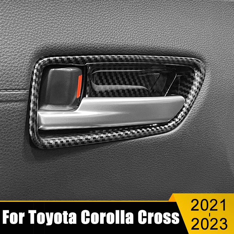 

For Toyota Corolla Cross XG10 2021 2022 2023 Hybrid ABS Car Door Handle Cover Case Trim Stickers Interal Decoration Accessories