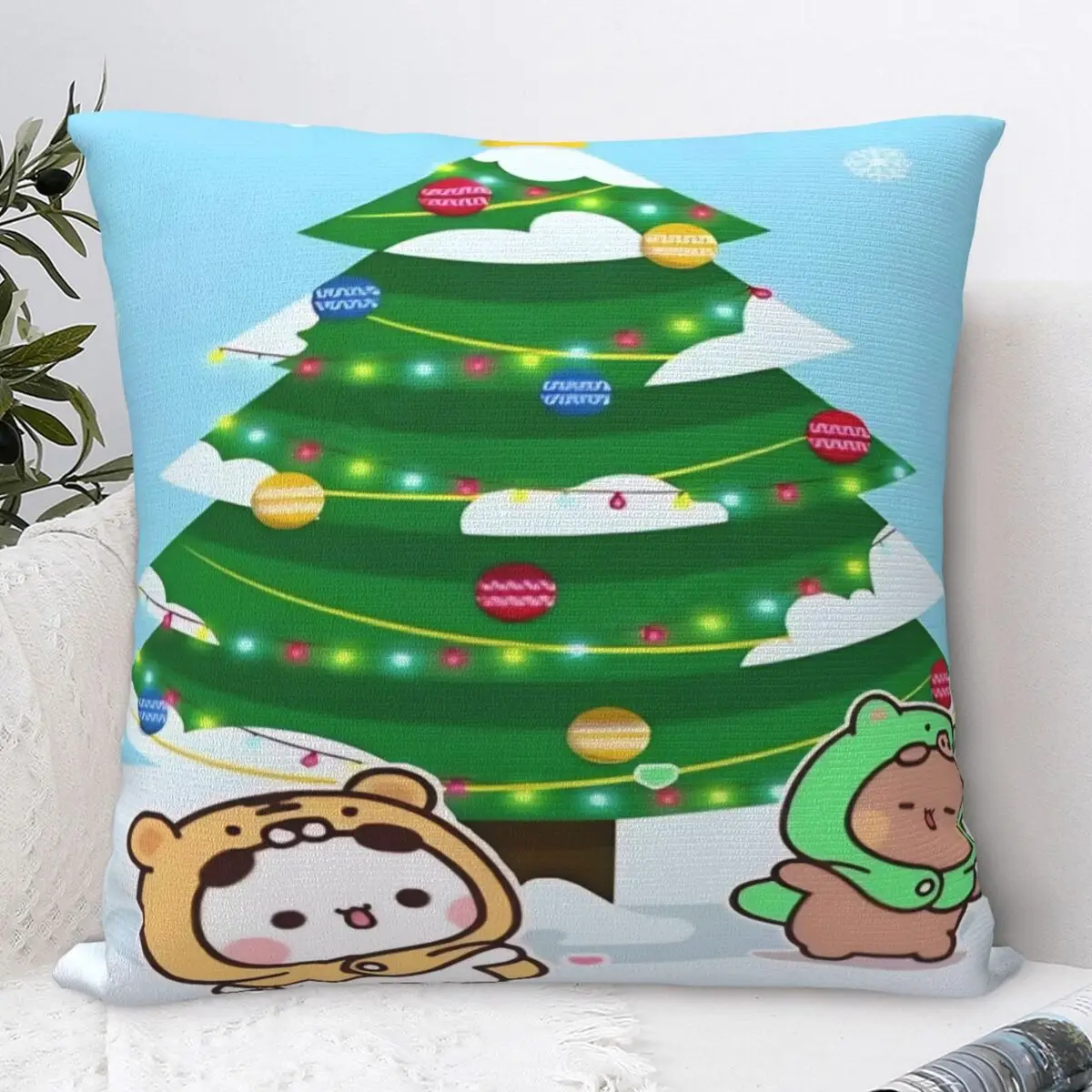 Federa per cuscino Bubu e Dudu Buon Natale Federa morbida per cuscino Novità Federe grafiche per sedia da soggiorno