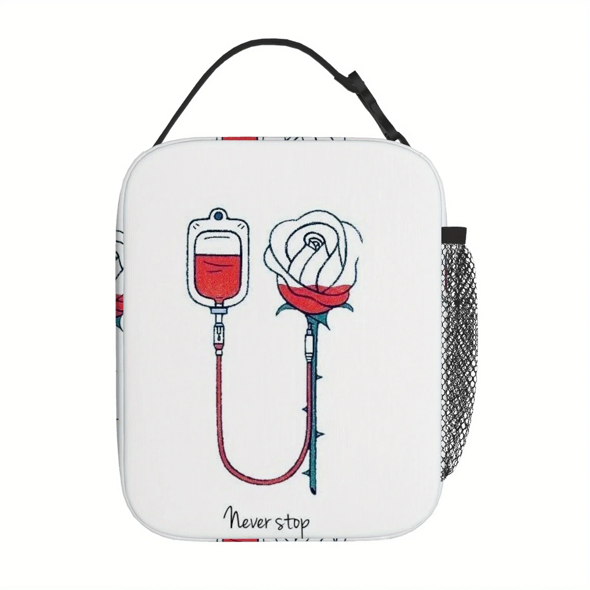 1pc, Blood Donation Saves Lives. Printed Thermal Bag Insulation Bag Insulated Bag No Food Contact Suitable for Home Restaurant