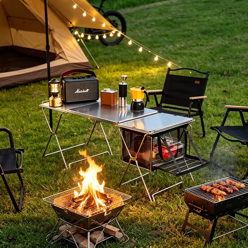 camping-table-outdoor-camping-igt-folding-storage-rack-stainless-steel-storage-rack-portable-multi-functional-table