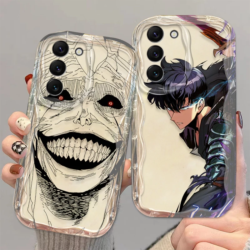 Anime Solo Leveling Cover For S21 S23 S24 Ultra Plus FE A55 A35 A25 A05S A54 A53 A52 A33 A32 Wave Oil Phone Case