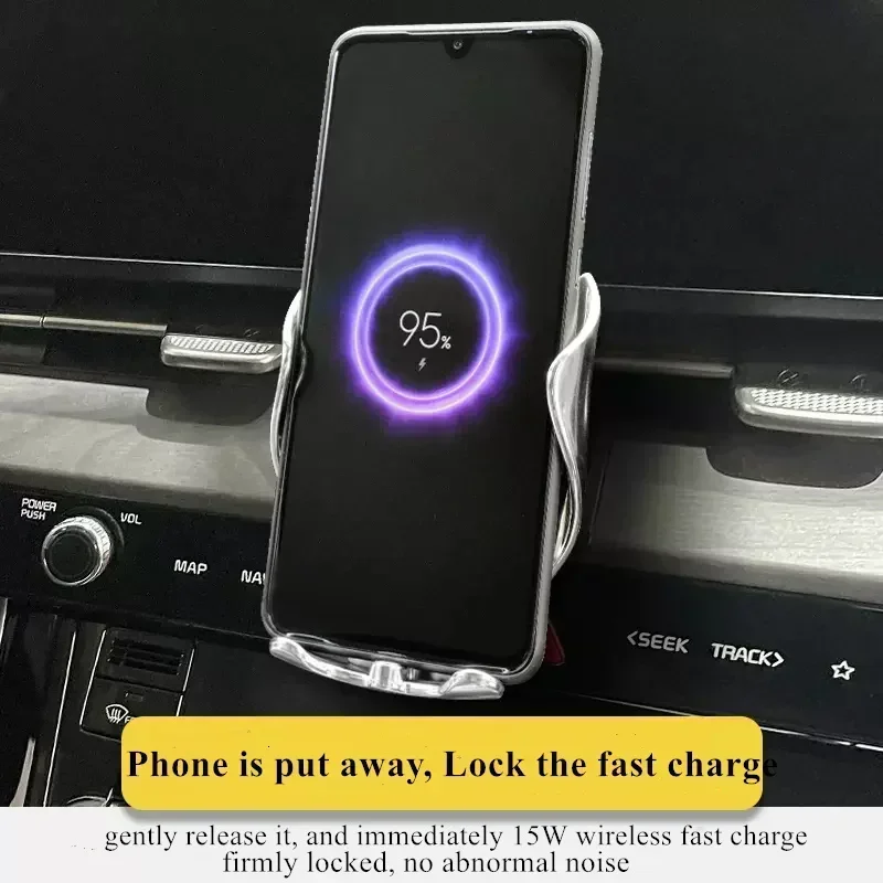 2021 For KIA Sedona Carnival Mobile Phone Holder Wireless Charger Car Mount Navigation Bracket GPS Support 360 image 3