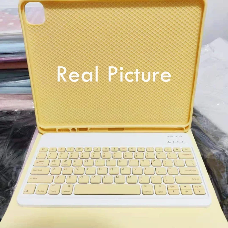 Imagem -03 - Silicone Flip Smart Case com Suporte para Lápis Tampa do Teclado para Ipad Pro 12.9 2024 Air 13 2023 ° °