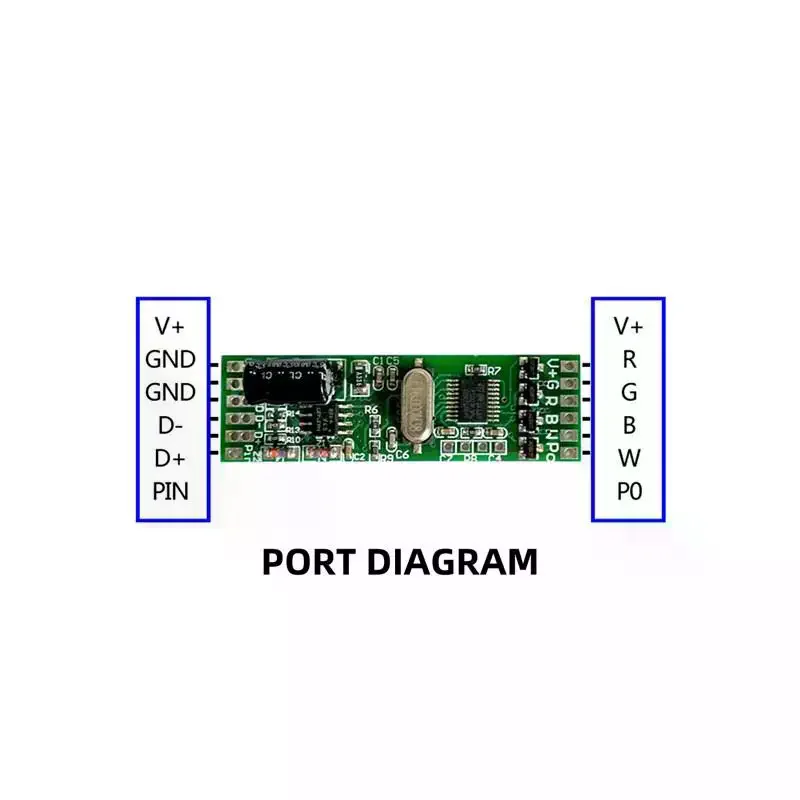 DMX512 DM-113 Decoder Board 4-channel DC12-24V 192W Constant Current Module Decoder Board For Full-color Wall Washers 4CH
