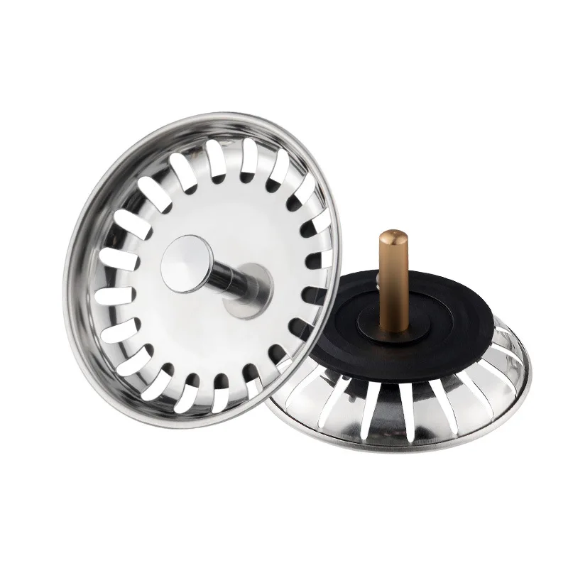 1*Stainless Steel Kitchen Sink Strainer 80/82/84mm Kitchen Water Basin Sink Drainer Strainer Basket Waste Plug Stopper Filter