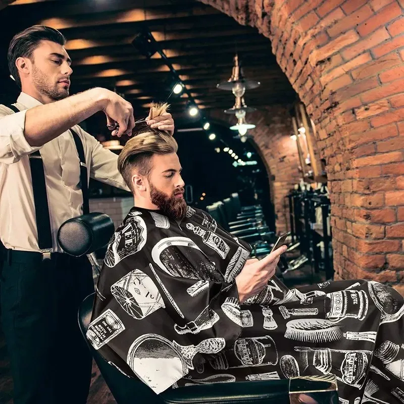 Professional Hair Cutting Apron Salon Barber Cape Hair Cutting Waterproof Cloth Hair Cutting Apron Barber Accessories