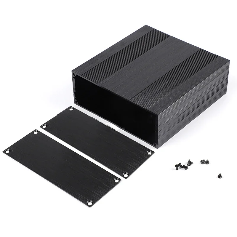 

1 шт., водонепроницаемая алюминиевая коробка, печатная плата, электронная распределительная коробка, черный, серебристый цвет, плата передачи данных, чехол для проекта печатной платы, инструмента