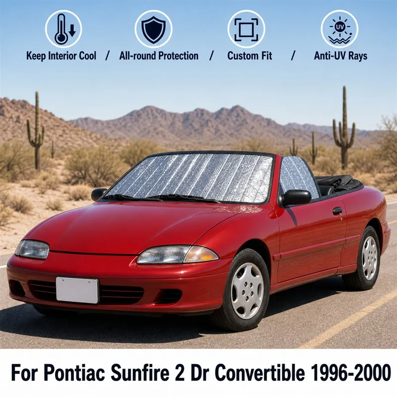 

For Pontiac Sunfire 2 Dr Convertible 1996-2000 Car Window Sunshades UV Block Privacy Heat Insulated Foldable Car Curtain