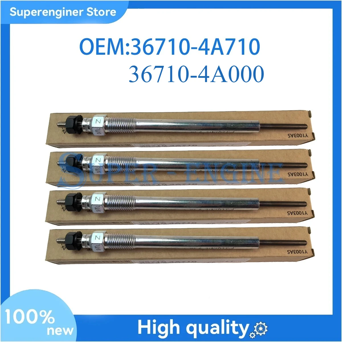 

4PCS Brand new 36710-4A710 36710-4A000 Glow Plug For HYUNDAI For KIA D4CB Engine 2.5CRDI 36710-4A100 367104A000