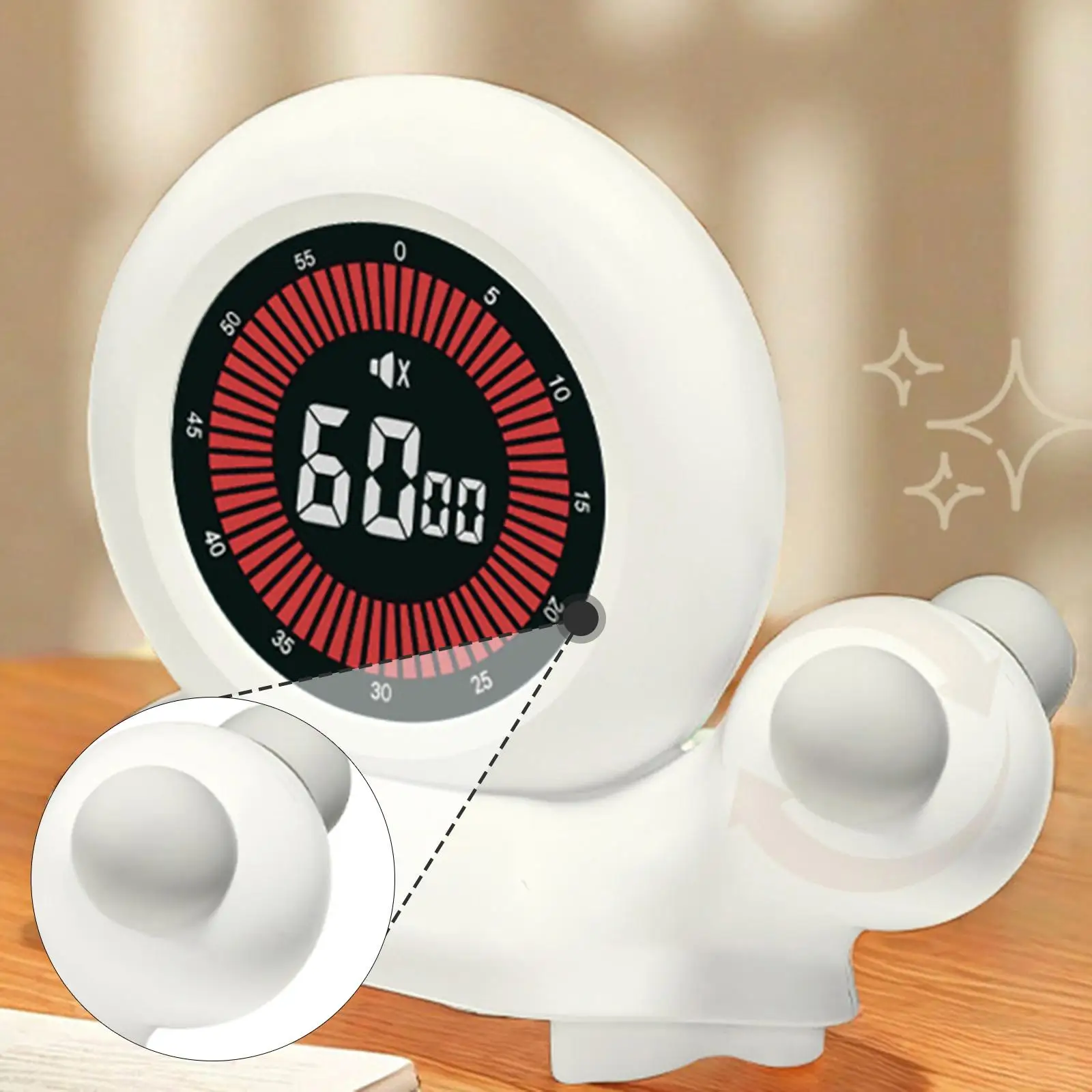 

60 Minute Visual Timer Meeting Non Ticking Housework Count Down up Clock