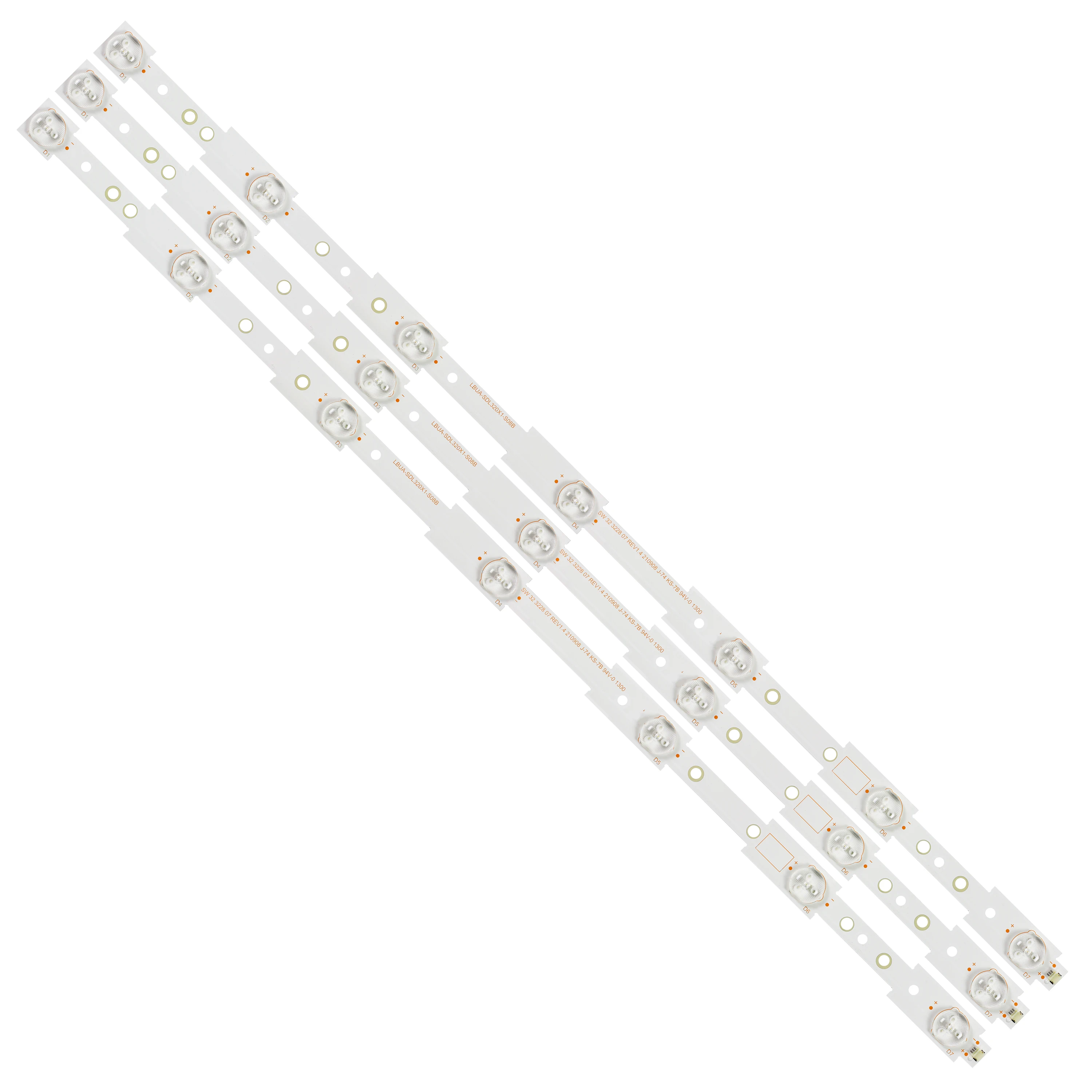 3pcs/set New LED backlight Strip for Skyworth 32E306C 32E320W 32E350E SW 32 3228 07 REV1.1 LBUA-SDL320X1-SO8B 7 LEDs 580mm
