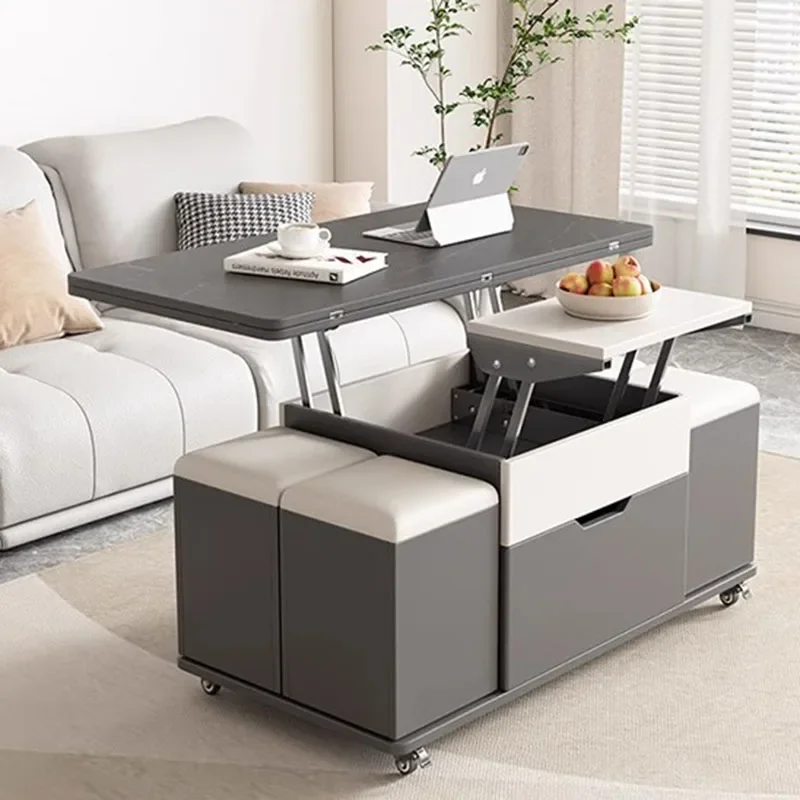 

Modern Luxury Coffee Table Lift Up Organizer Nordic Living Room Coffe Table Minimalist Balcony Mesa Centro Salon Furniture