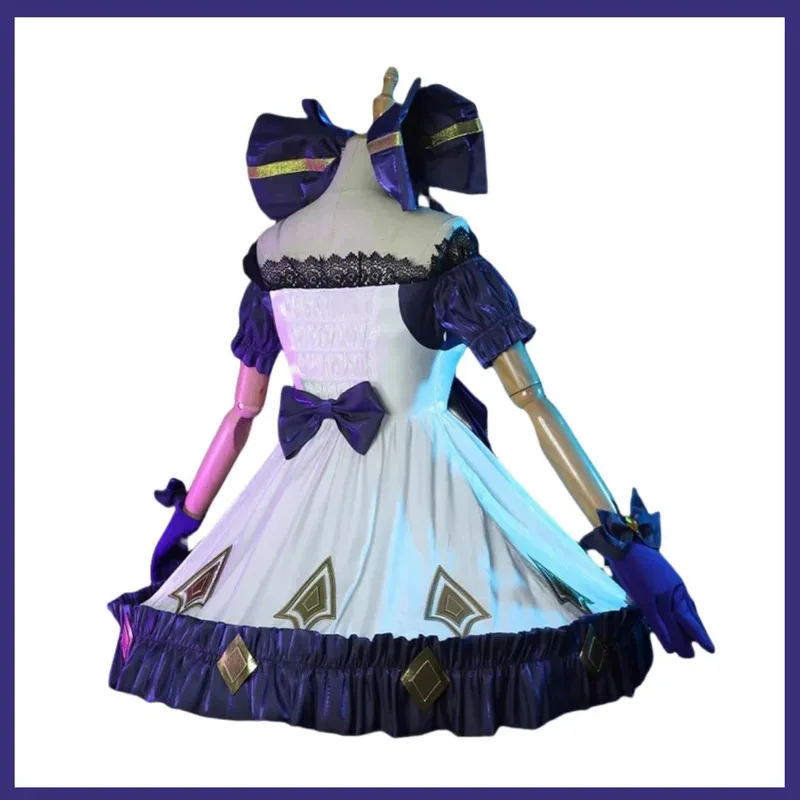 

CyGame LOL Hallowed Seamstress Гвен Косплей Костюм Юбка Лолиты Платье Принцессы Парик Обувь Женский Сексуальный Милый Костюм Для Хэллоуина
