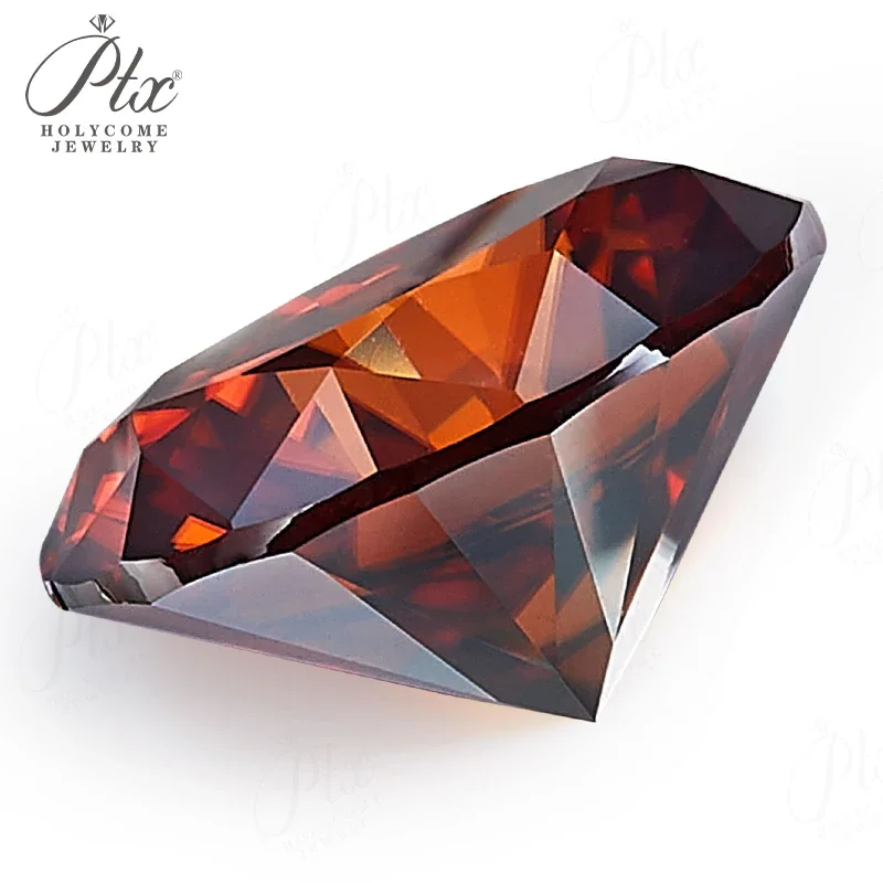 Moissanit-Diamant Asscher Oval Birnenförmiger Schliff mit GRA-Zertifikat Granatfarbe VVS1 Reinheit Perlen für Schmuckherstellung Charms – Detail 10
