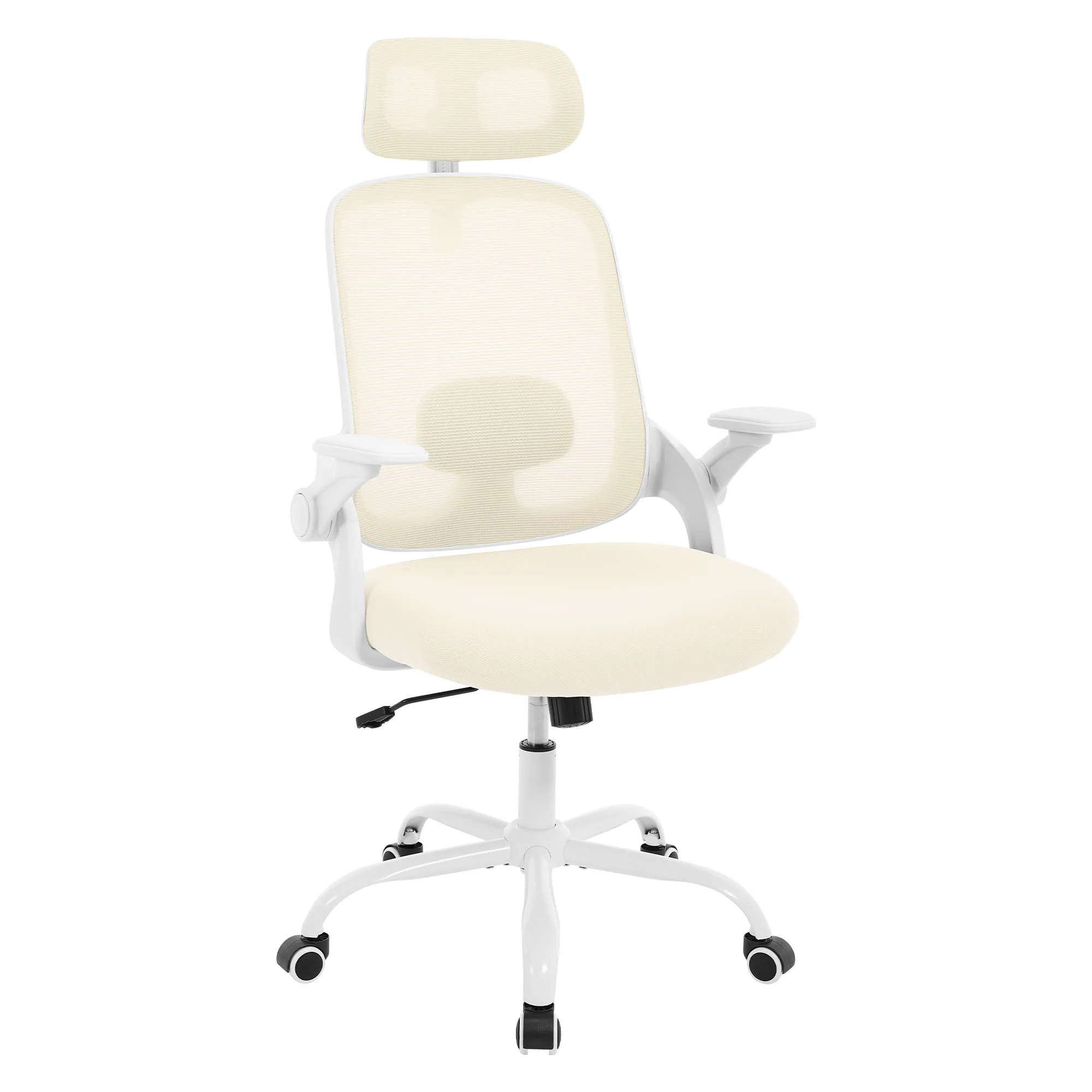 WOLTU Ergonomischer Bürostuhl aus Netzstoff, anhebbarer Gaming-Stuhl, drehbarer Computerstuhl mit Kopfstütze, verstellbare Lendenwirbelstütze, hohe Rückenlehne
