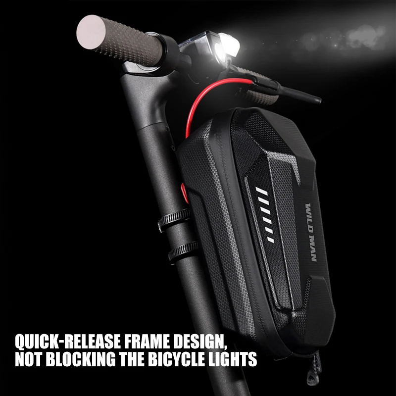 WILD MAN-Universal Folding Quick Release Bicycle Bag, EVA Hard Shell, Handlebar Bag, Electric Scooter, ES8X