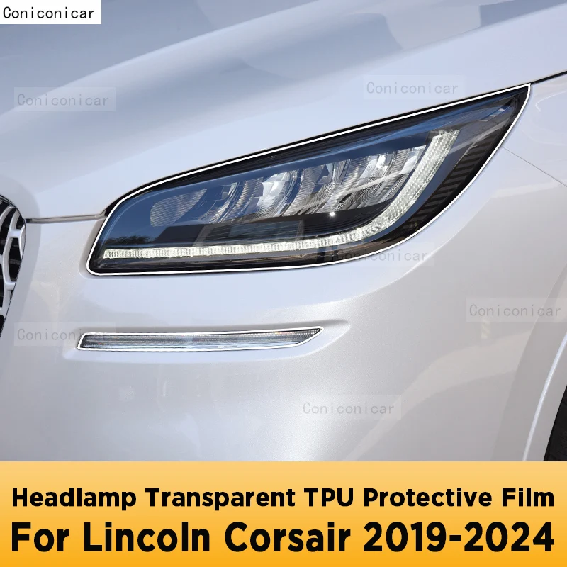 

For LINCOLN Corsair 2019-2024 Car Exterior Headlight Anti-scratch Front Lamp Transparent TPU Protective Film Accessories