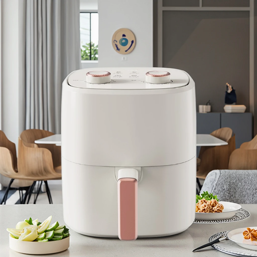 Large Capacity 4L Electric Oven Modern Square Air Fryer Machine Digital Heat Circulation Plastic for Household Use