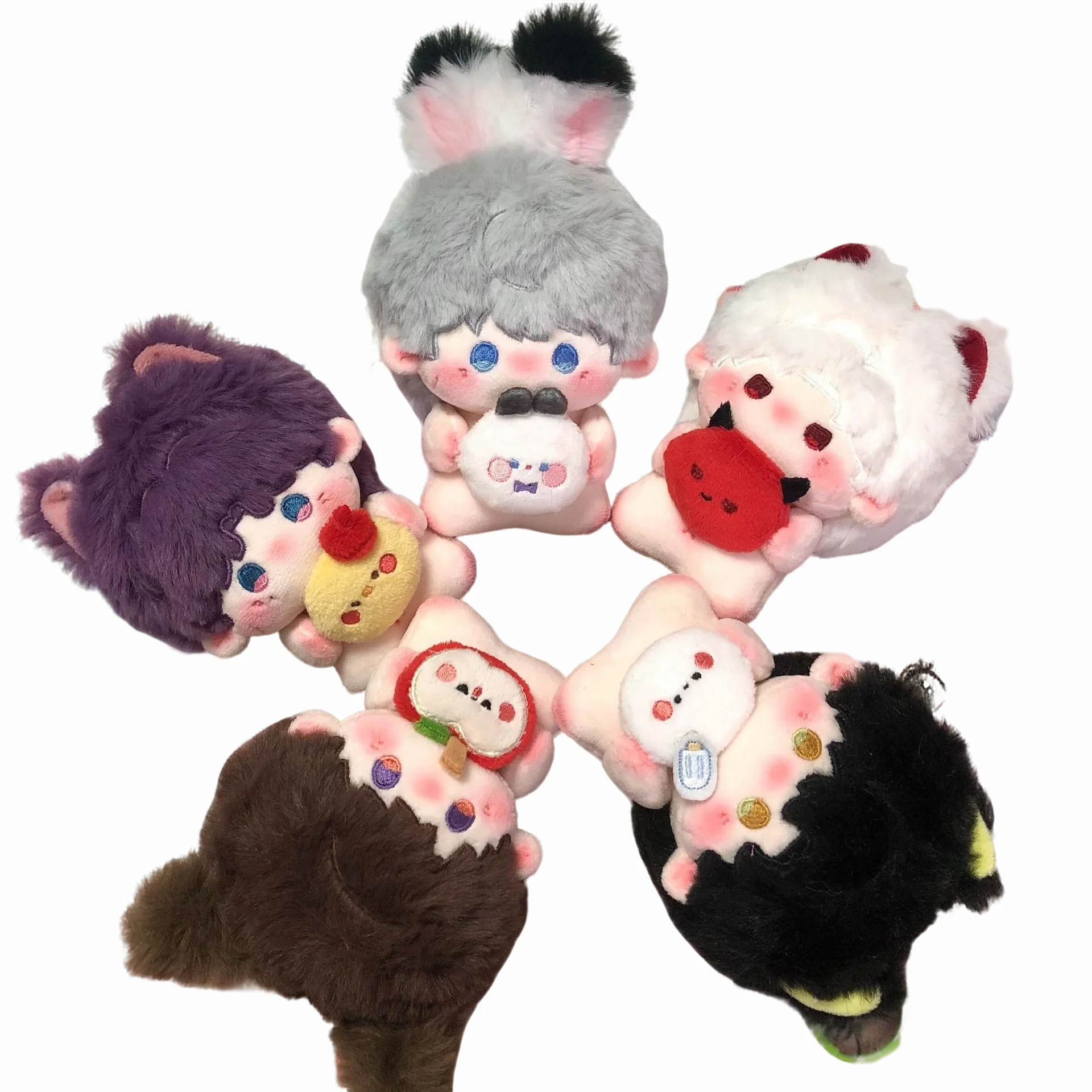 

Игра Love And Deepspace Плюшевая игрушка Rafayel Xavier Zayne Caleb Sylus Animal Ear Мини-подвеска Косплей Брелок Плюшевые игрушки Подарок