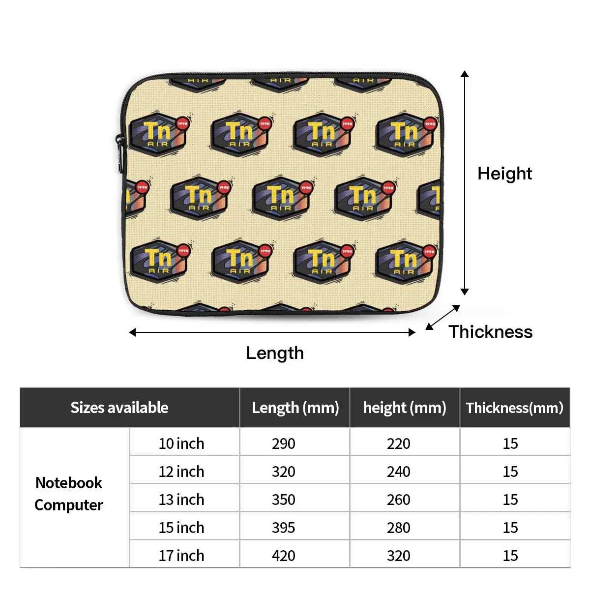 Air Max TN Plus Notebook Laptop Bag Case Pouch 10 12 13 15 17 Inch Notebook Sleeve Cover Bag Tablet Shockproof Case Bag