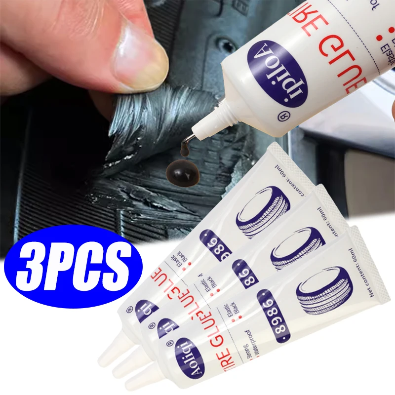 Tire Repair Glue Liquid Strong Rubber Glues Black Rubber Wear-resistant Non-corrosive Adhesive Car Instant Strong Leather Tools