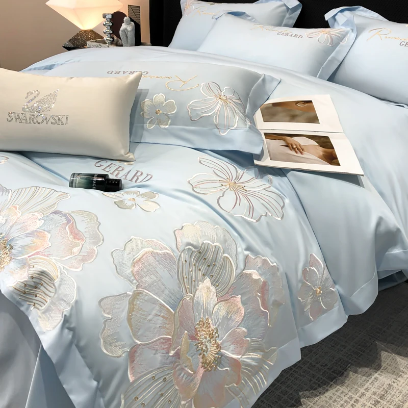 Conjunto de capa de edredom de - Embroidery Quilt Cover avaliação e preço