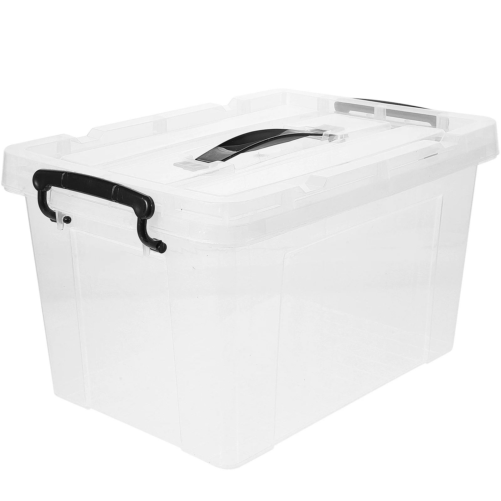 

8 Inch Large Capacity Plastic Storage Bins Containers with Lids for Clothes Toys Books Household Transparent Organization Boxes
