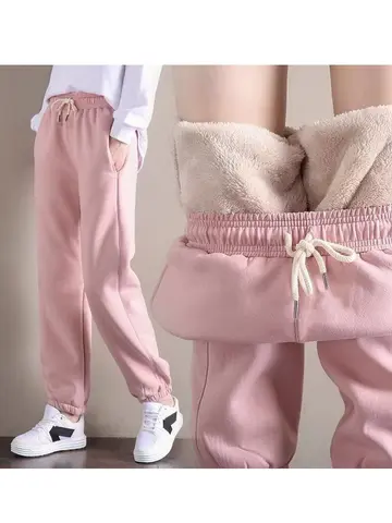 Women Winter Warm Leggings Thick Trousers Warm Fleece Plus Size Long Thicken Pants Fashion Casual Soild Color Leggings